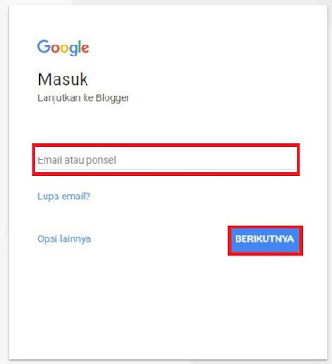 Login ke Akun Google 4 Langkah Mudah Membuat Blog Di Blogger.com Gratis Untuk Pemula